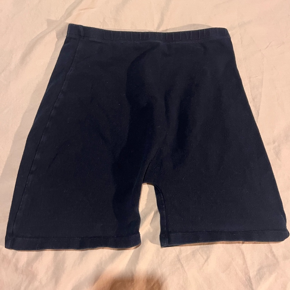 Brandy Melville Biker Short John Galt One Size NAVY BLUE